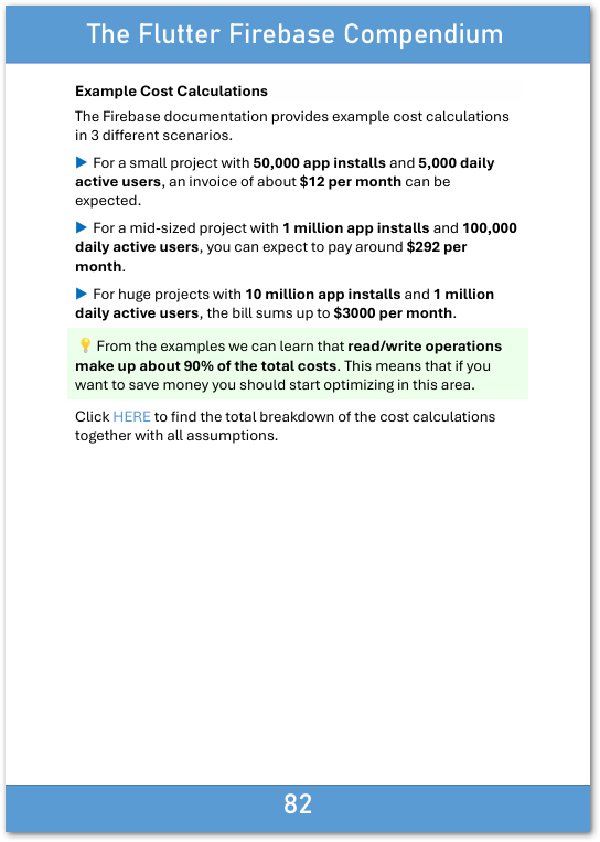 Preview Cost Calculations Firestore